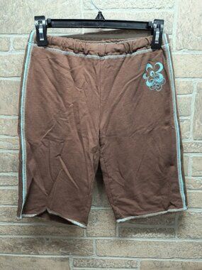 Vintage Limited Too Solid Brown Bermuda Shorts w Adjustable Drawstring Waist 12